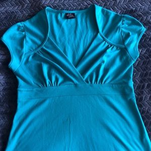 Rock Steady Blue pinup Top 2x